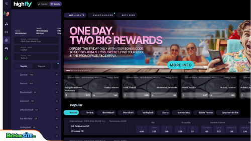 HighFlyBet sports section