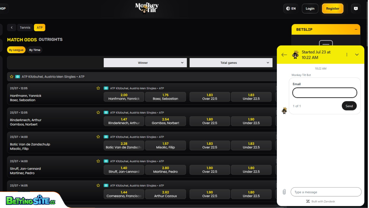 Monkey Tilt customer support