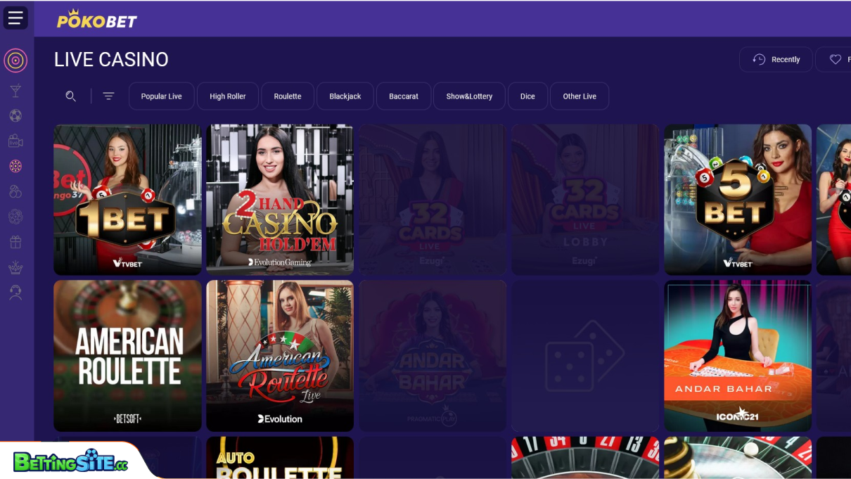 PokoBet live games