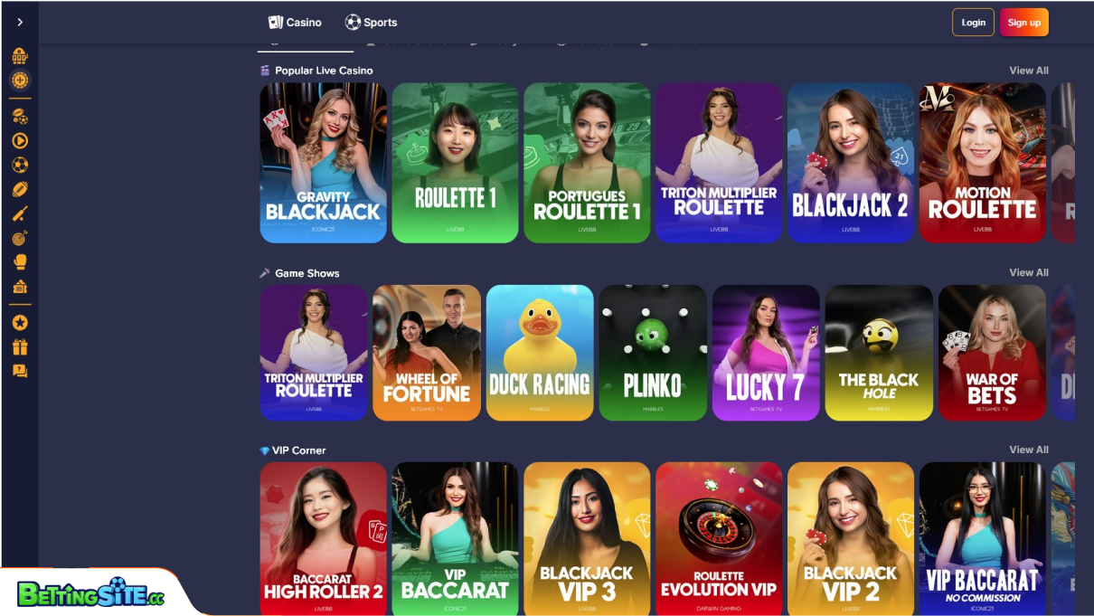 PuppyBet live casino