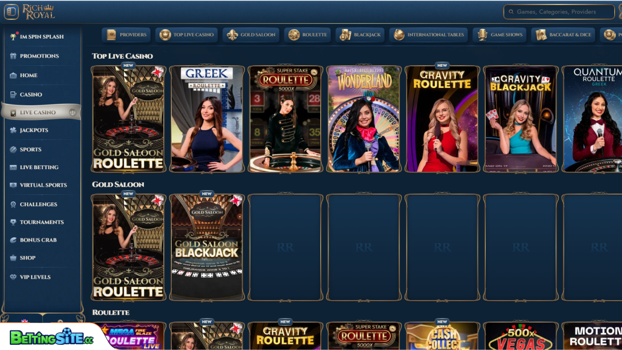 Rich Royal live games