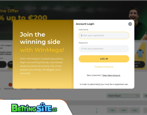 WinMega betting login