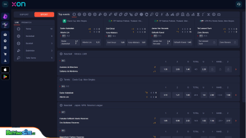 XonBet sports section