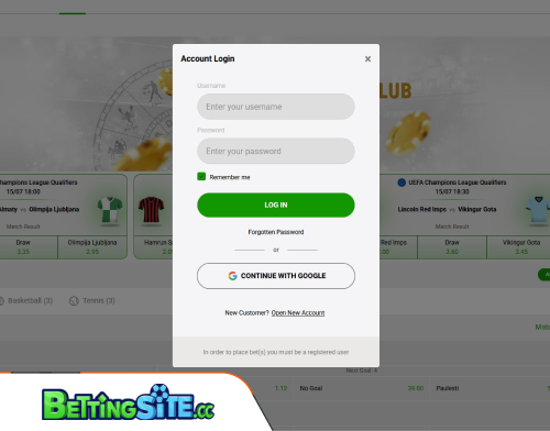 ZodiacBet betting login