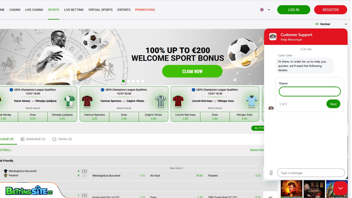 ZodiacBet customer support