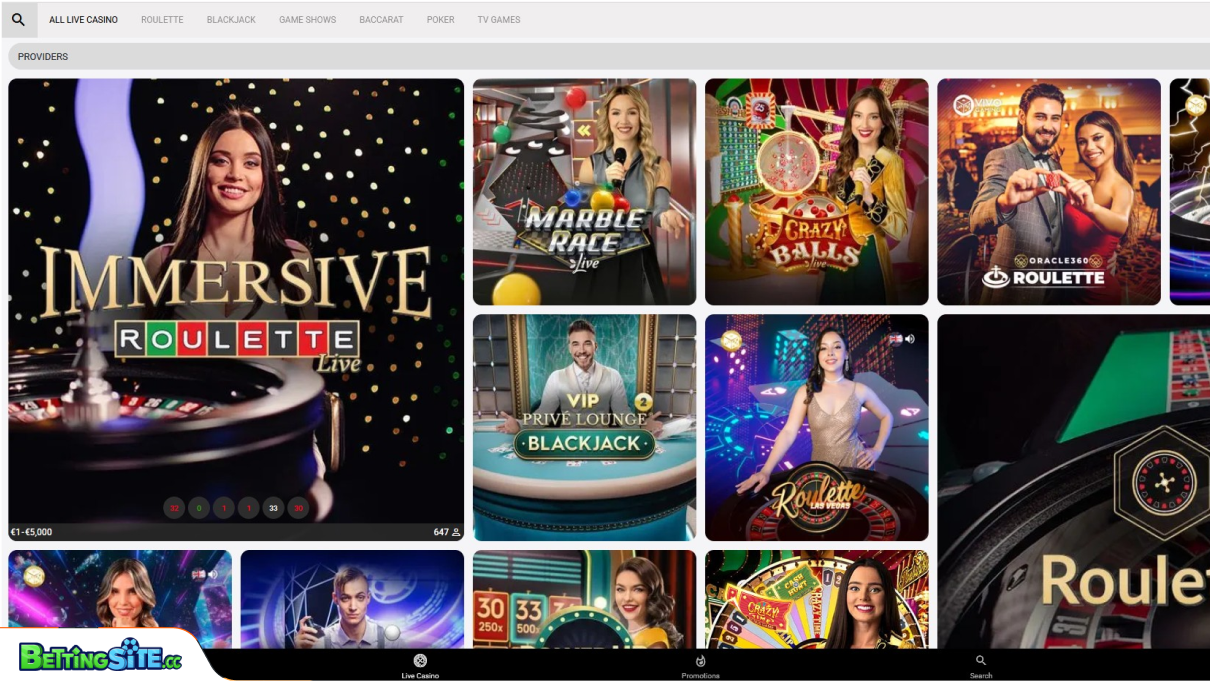 ZodiacBet live casino