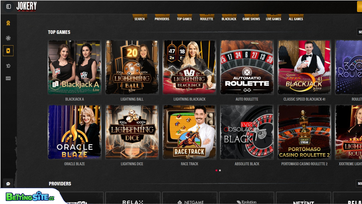 Casino ao vivo Jokery