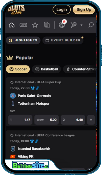 Slots Don Bet mobiele app