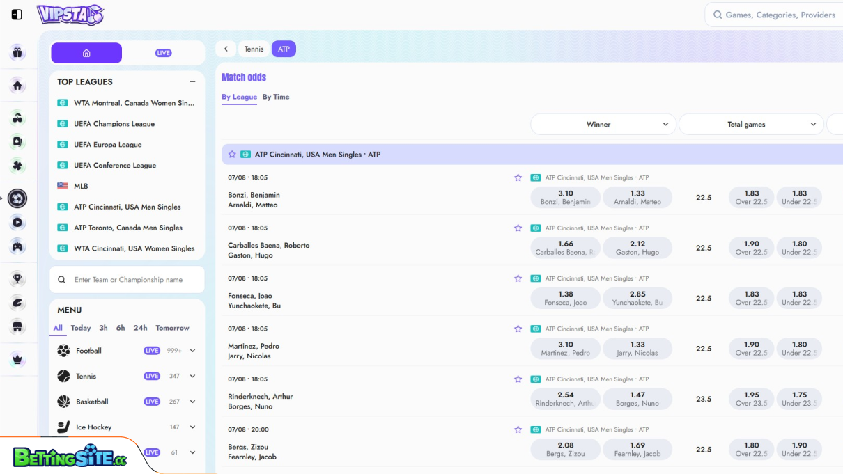 Vipsta Bet tennisspill