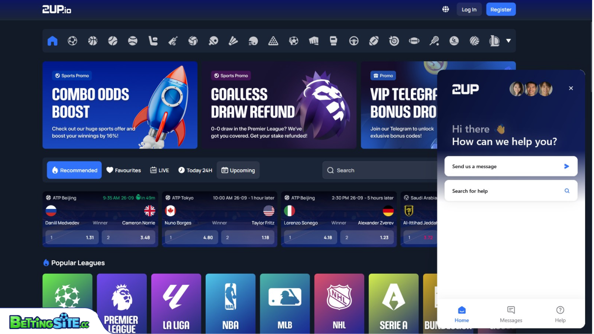 2Up customer support