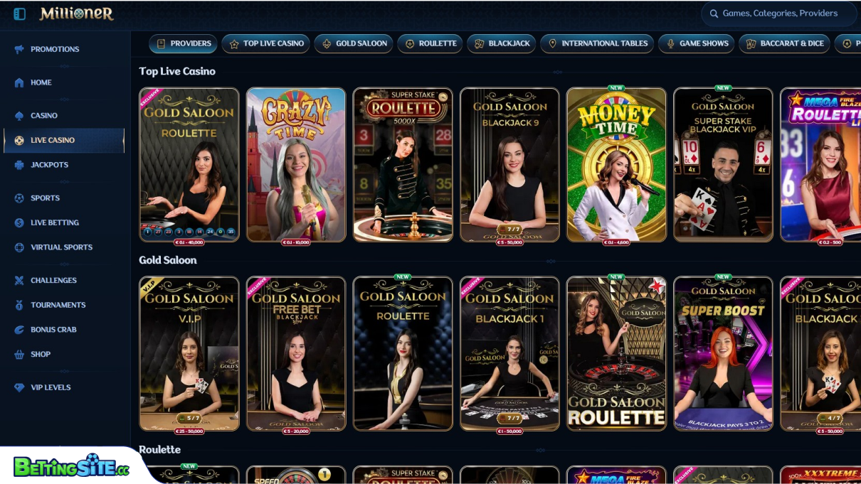 Millioner live games