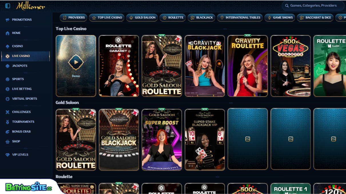 Millioner live games