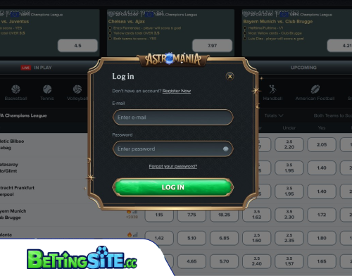 AstroMania betting login