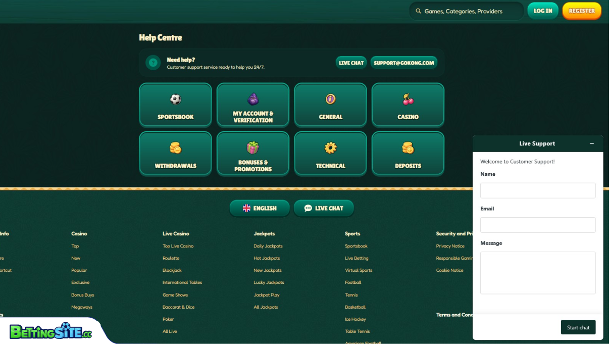 GoKong customer support