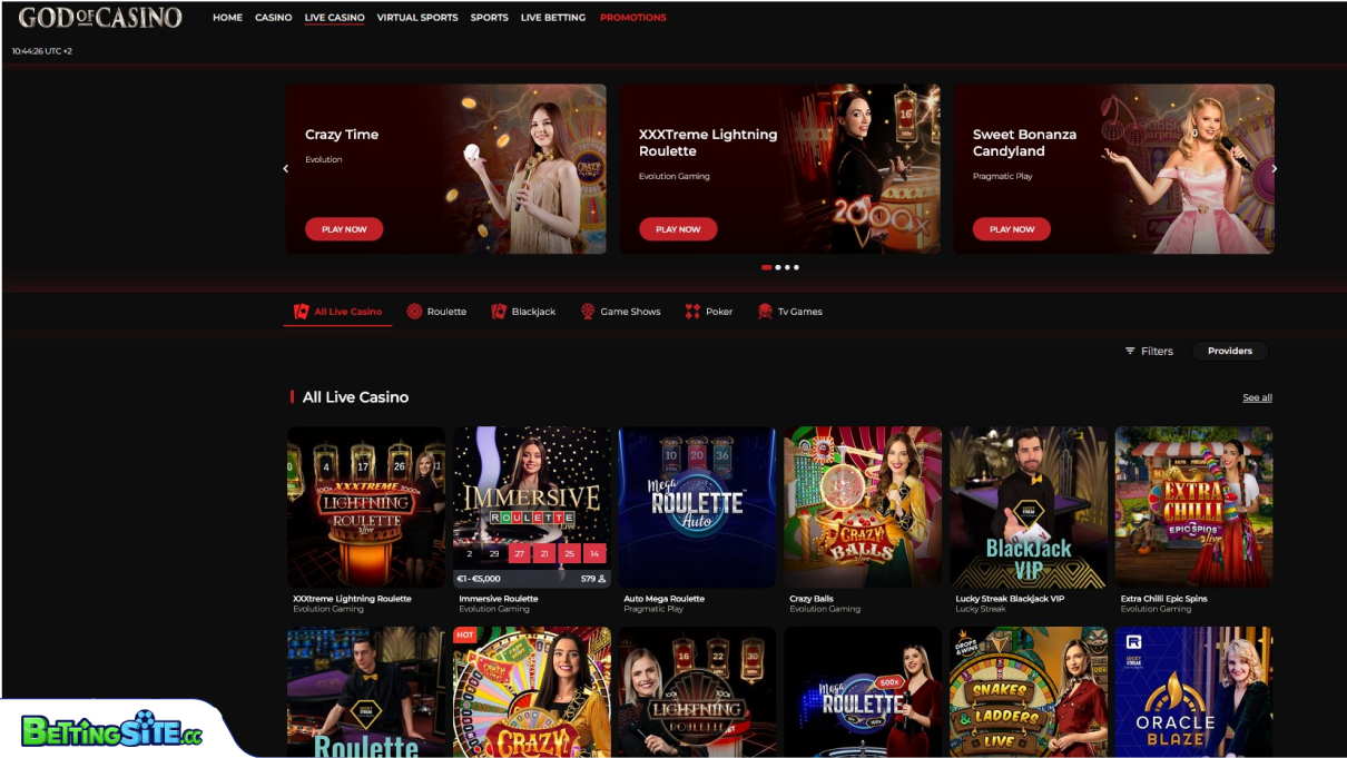 God Of Casino live casino