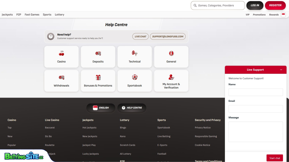 LongFu88 customer support