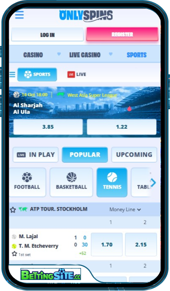 OnlySpins mobile app