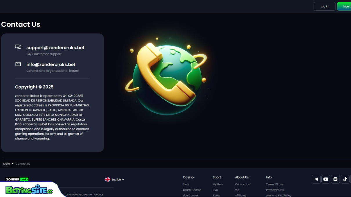 Zondercruks customer support