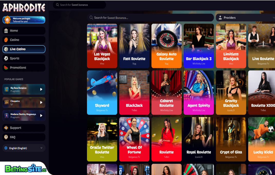 Aphrodite live games