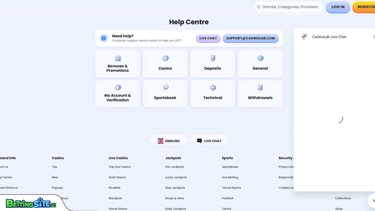 CasinoLab customer support