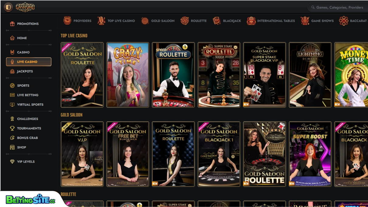 Gransino live casino