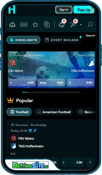 Housebets mobile app