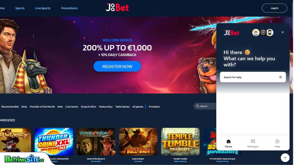 JaaBet customer support