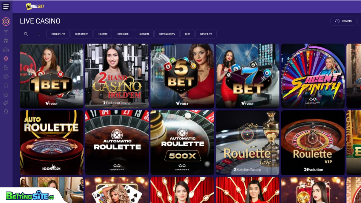 Vibro Bet live games