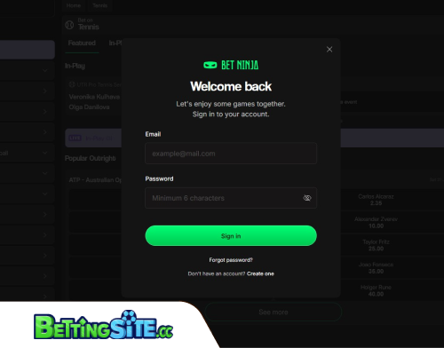 BetNinja betting login
