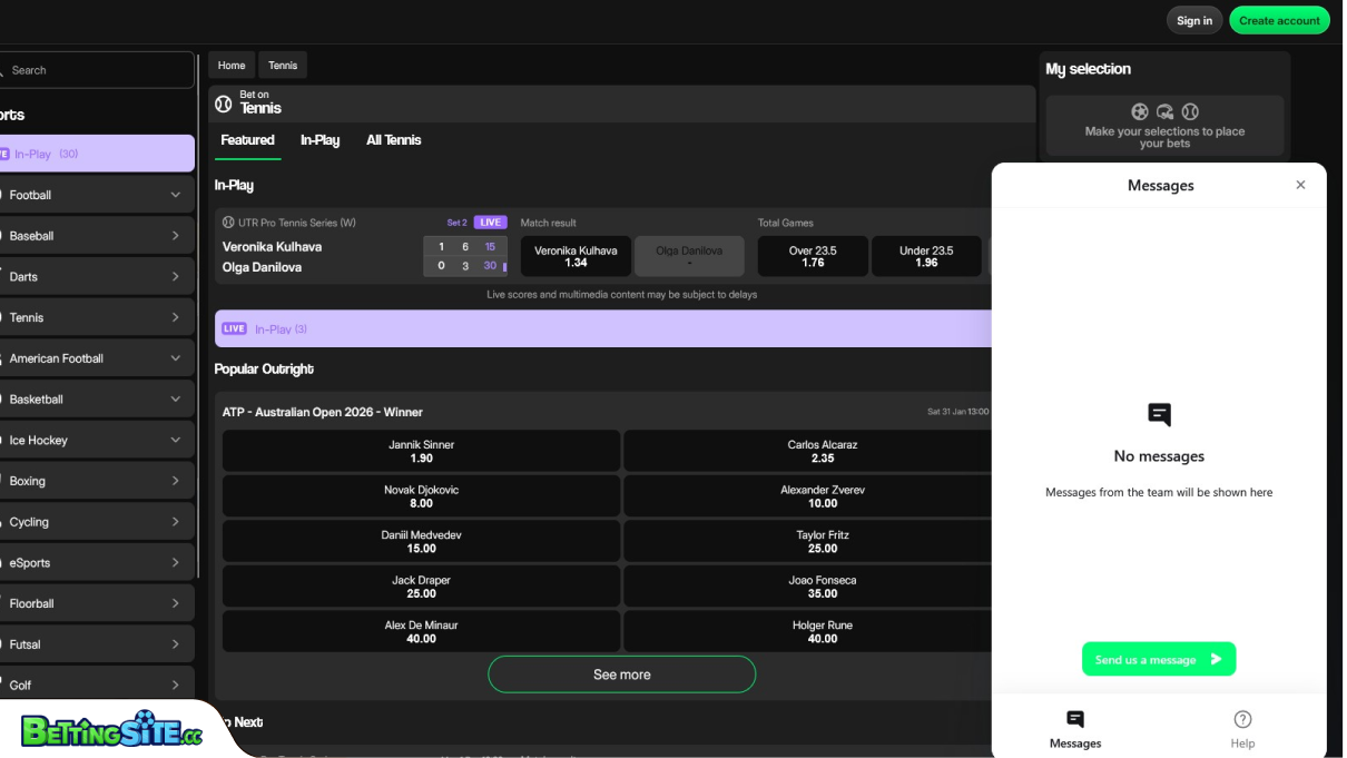 BetNinja customer support