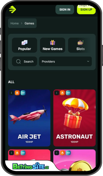 Betnjet mobile app