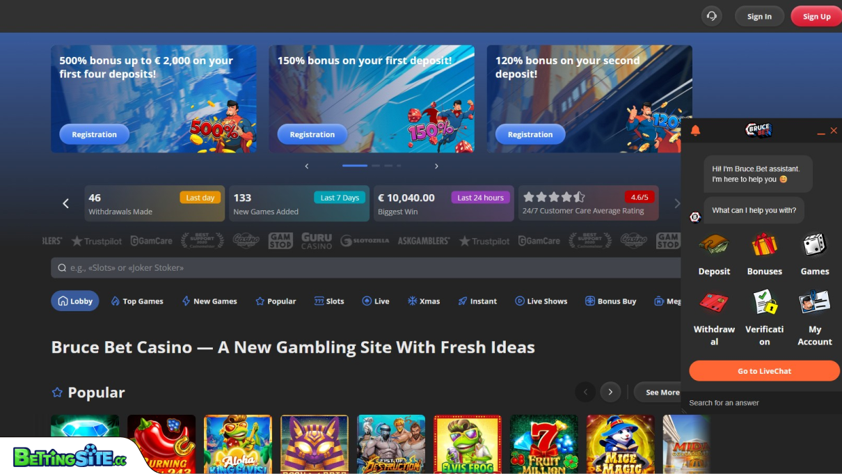 BruceBet customer support