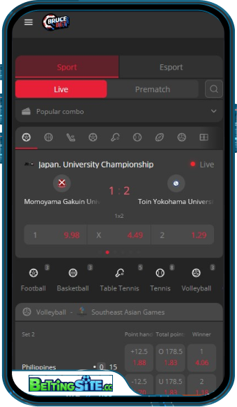 BruceBet mobile app