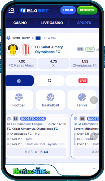 ElaBet mobile app