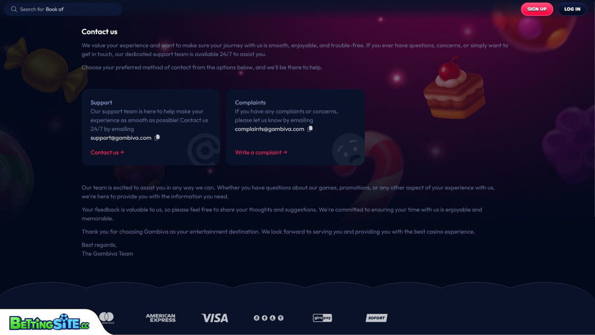 Gambiva-klantenservice