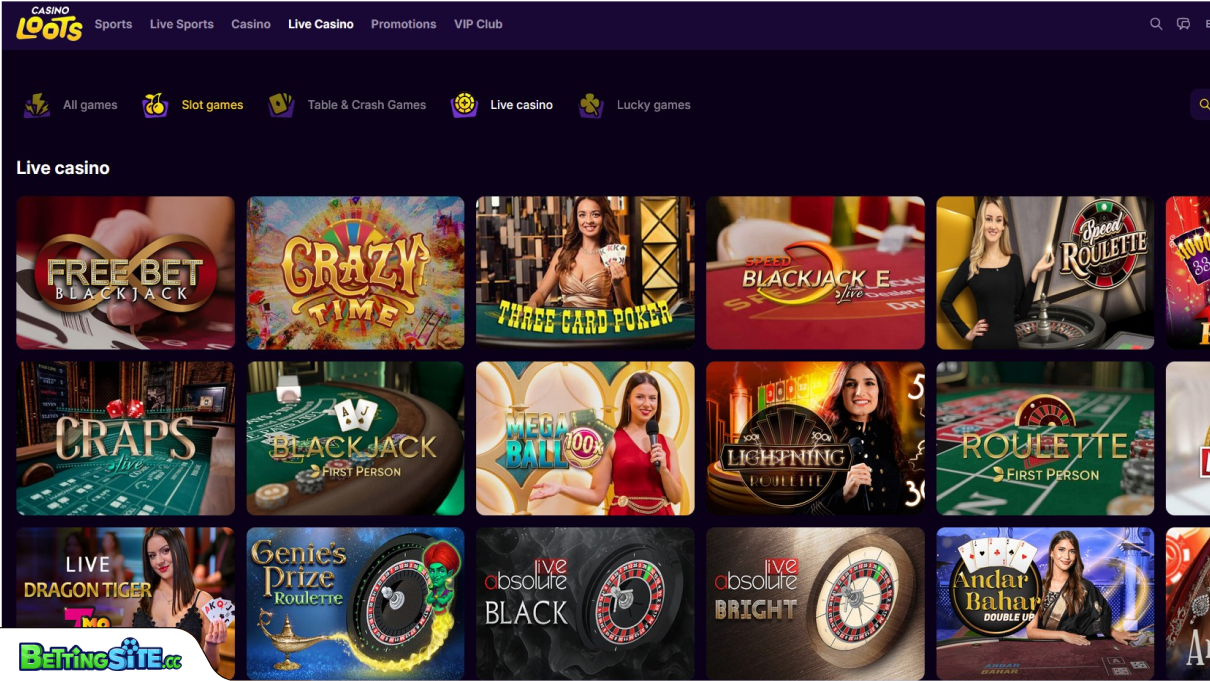 Loots live casino