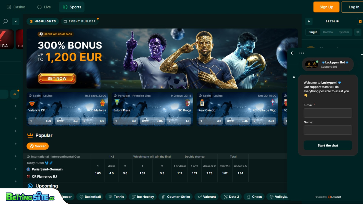 LuckyGem customer support