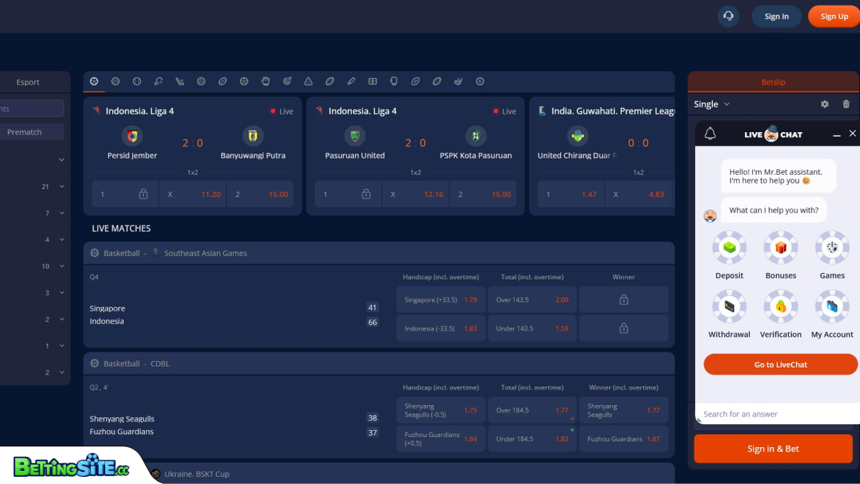 MrBet customer support