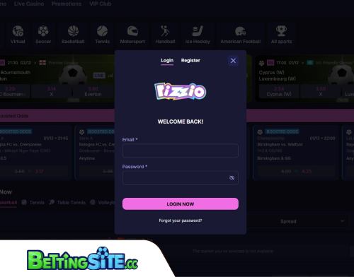 Accesso alle scommesse su Rizzio