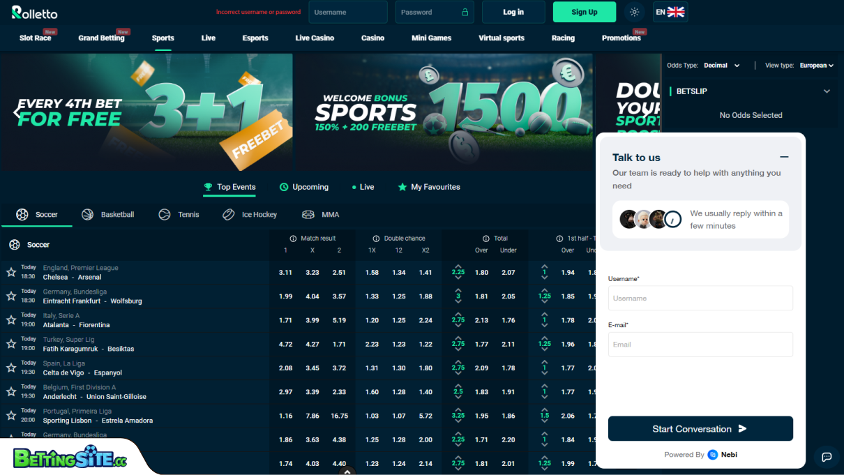 Υποστήριξη πελατών Rolletto