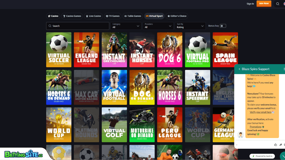 Blaze Spins customer support