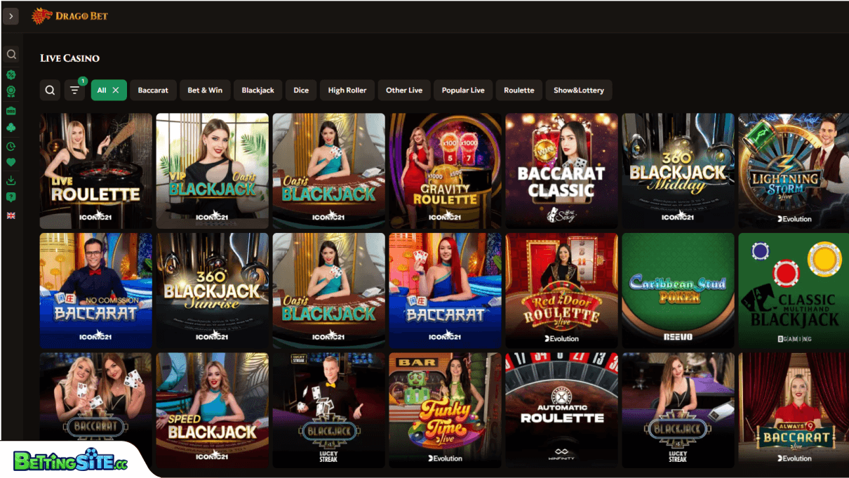DragoBet live casino