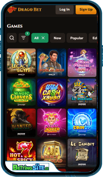 DragoBet mobiele app