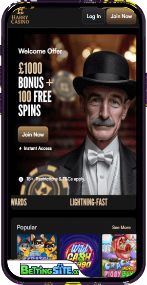 HarryCasino mobile app