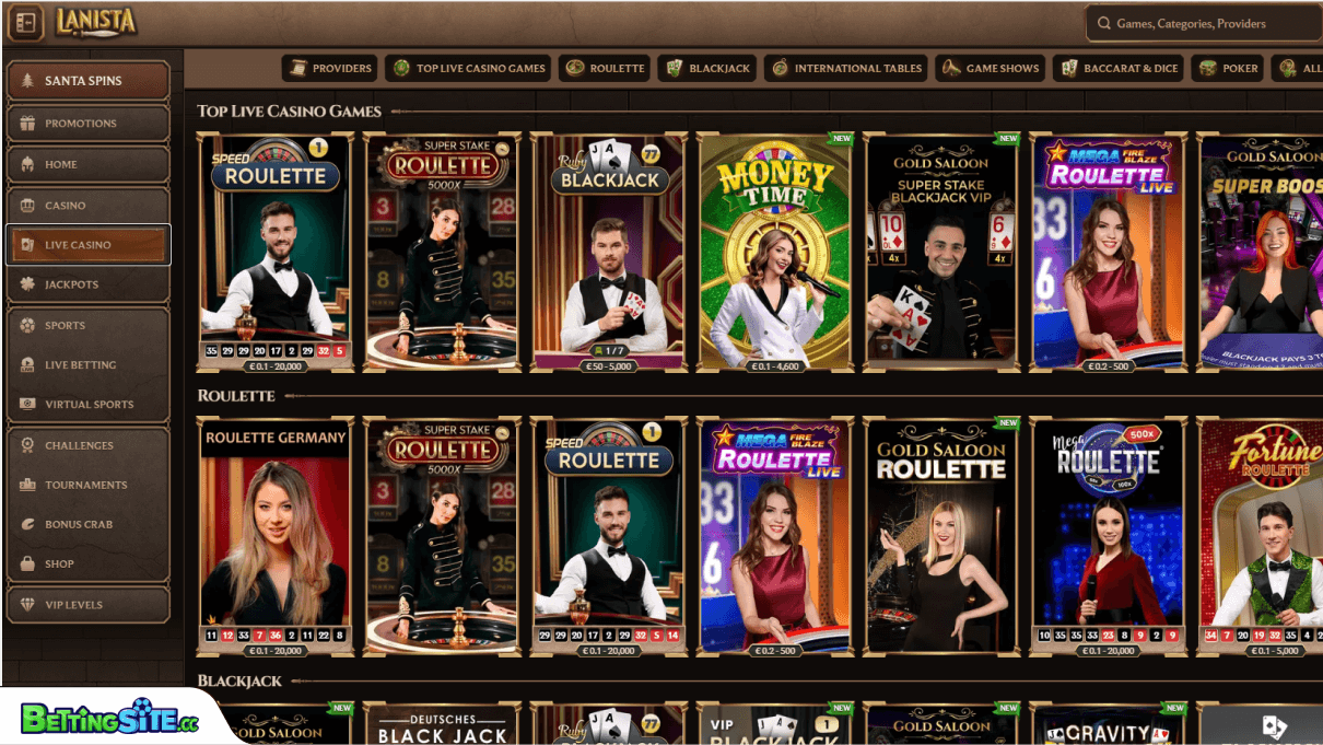 Lanista live casino