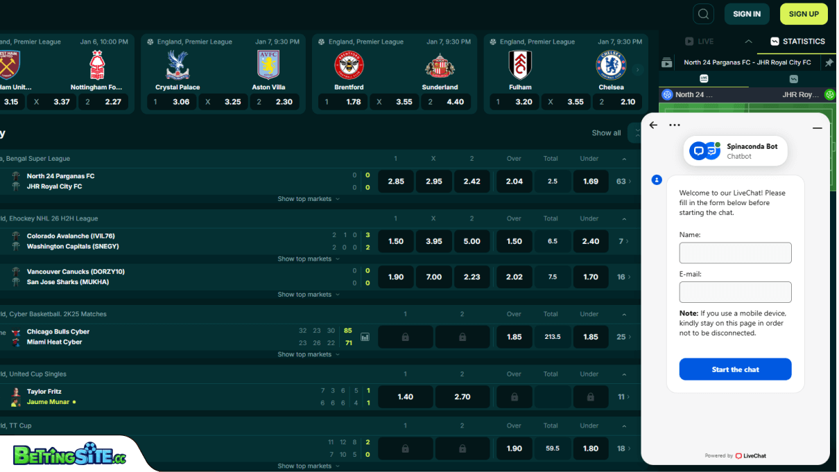 Spinaconda customer support