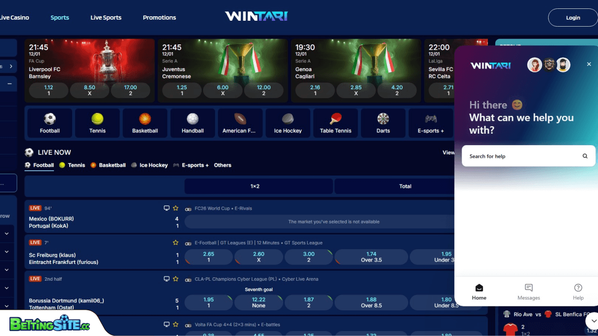 Wintari customer support