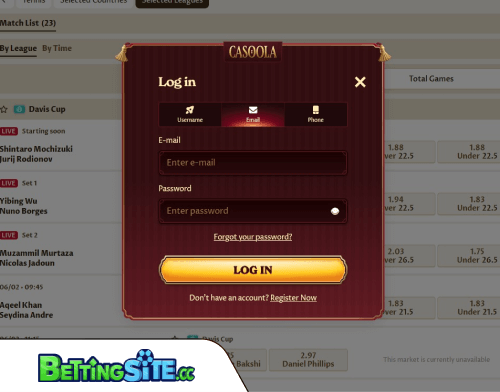 Casoola betting login