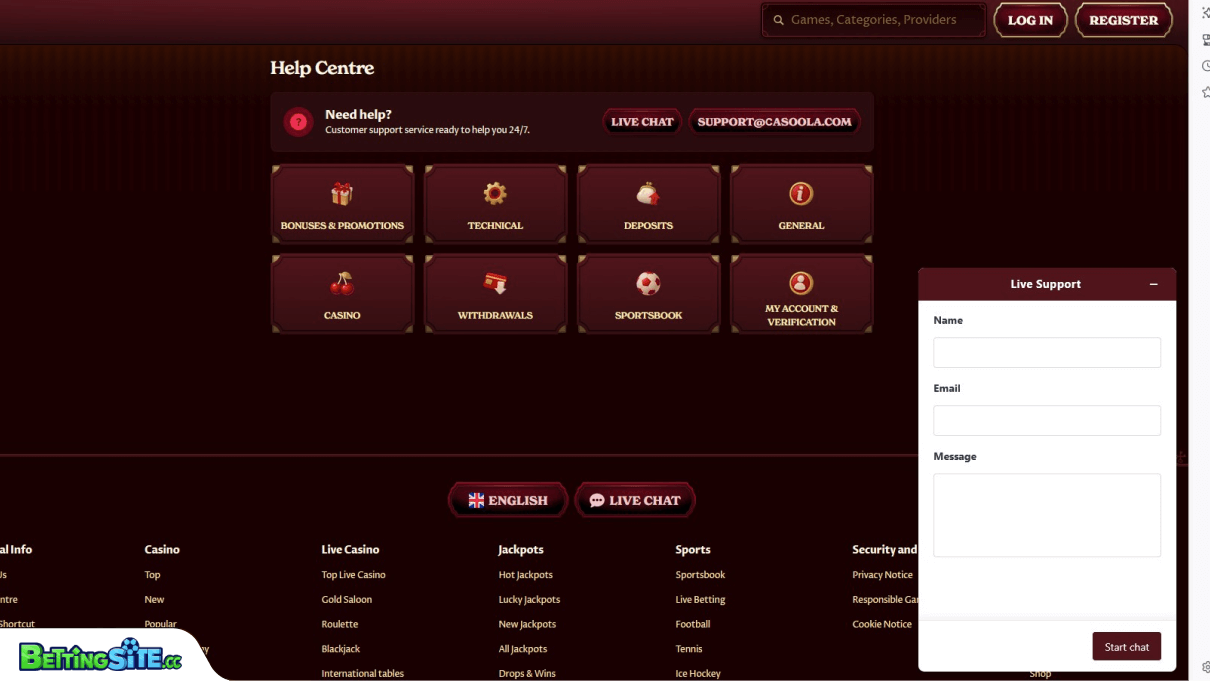 Casoola customer support