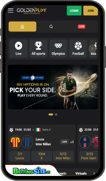 GoldenPlay mobile app